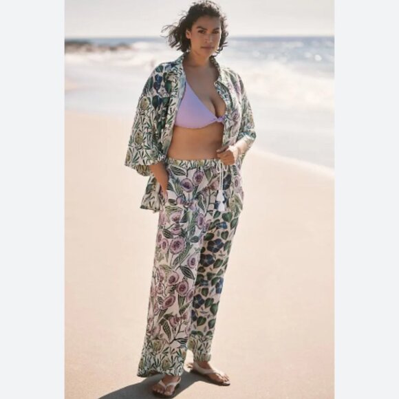 New Harlinah Teoh x Celandine Relaxed Wide-Leg Linen Pants - Picture 5 of 6